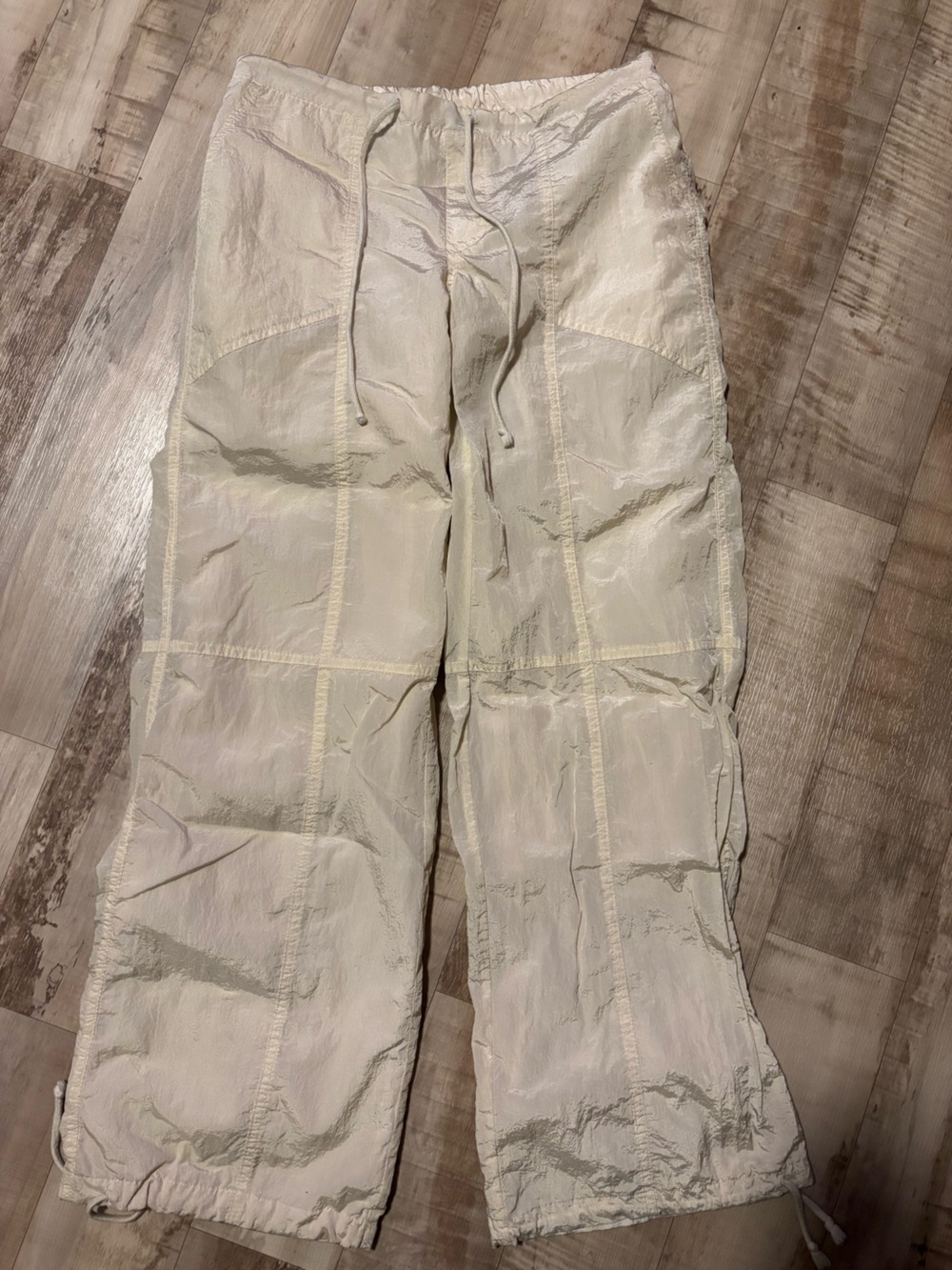 wild fable Cream Patchwork Drawstring Pants